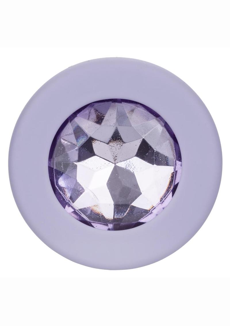 First Time Crystal Booty Kit Silicone Butt Plugs (3 piece) - Purple
